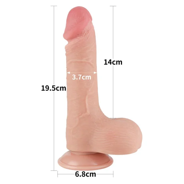 Realistic Dual Density Silicone Dildo 7.5 Inch