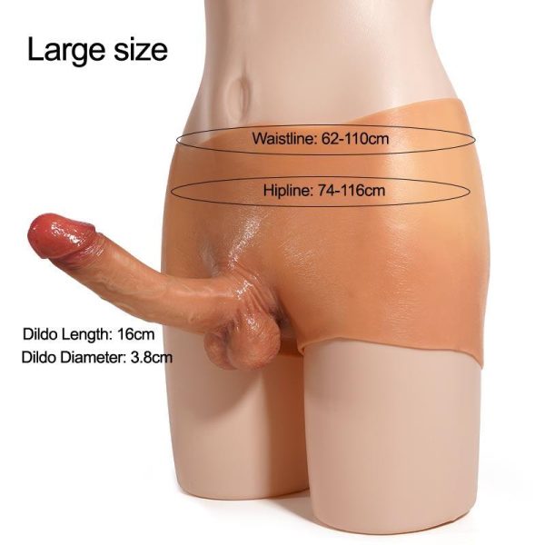 Lesbian Strapon Dildo with Wearable Silicone