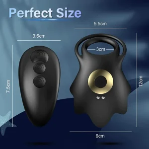 Variable Speed Vibrating Cock Ring & Testicles Stimulator