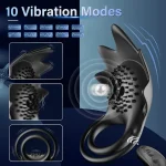 Variable Speed Vibrating Cock Ring & Testicles Stimulator