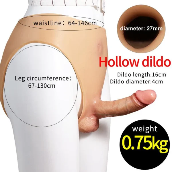 Lesbian Strapon Dildo with Wearable Silicone