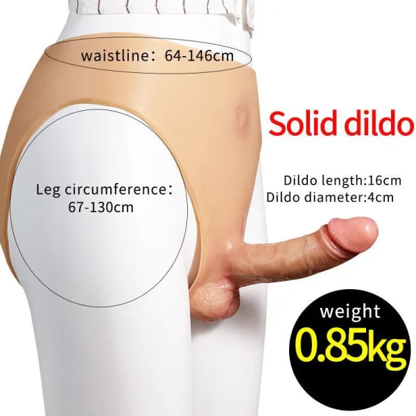 Lesbian Strapon Dildo with Wearable Silicone