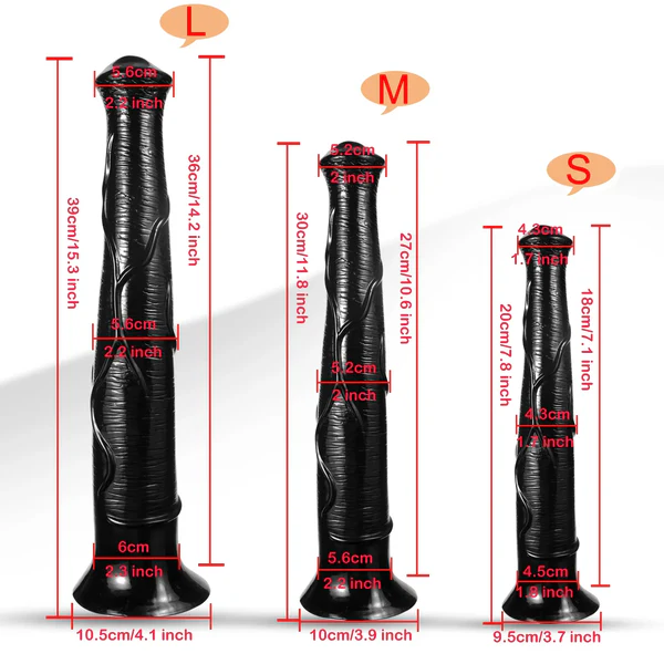 Black Horse Dildo 15 Inch Long Anal Plug