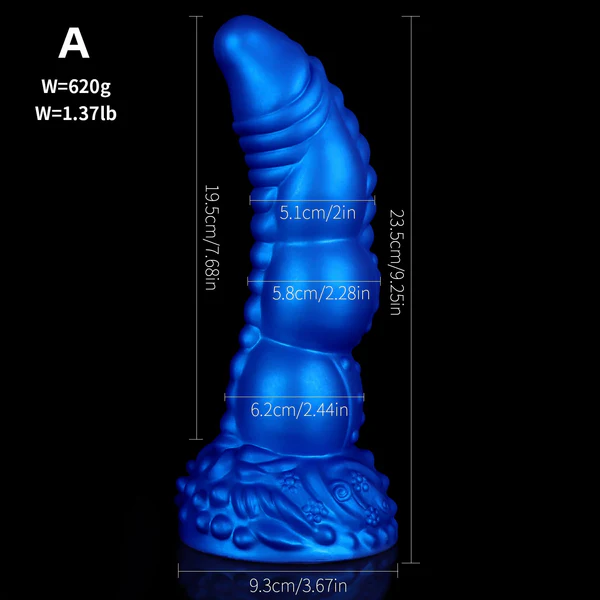 Blue Dragon Dildo G Spot Knot Design