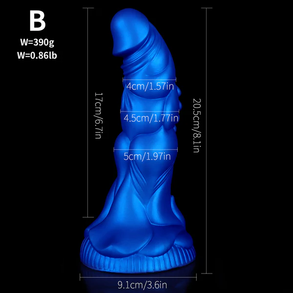 Blue Dragon Dildo G Spot Knot Design