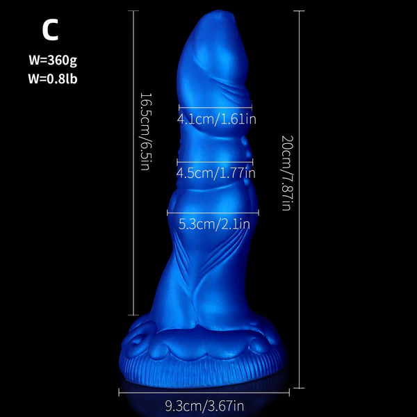 Blue Dragon Dildo G Spot Knot Design