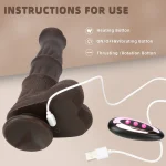 Brown Horse Thrusrting Dildo With Remote