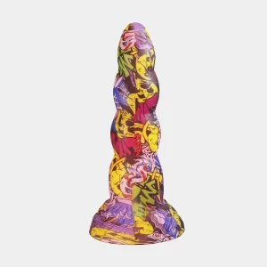 Comic Colorful Anal Dildo Big Suction Cup