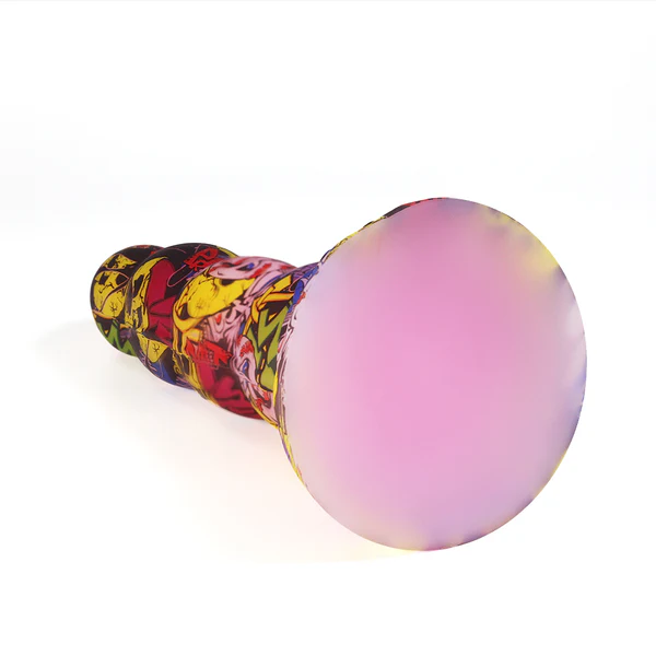 Comic Colorful Anal Dildo Big Suction Cup