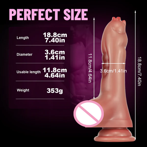 Fantasy Anal Dildo With Mouth Glan