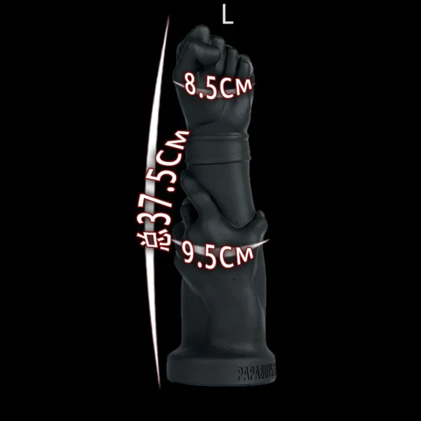 Huge Fist Dildo Black Lifelike Design