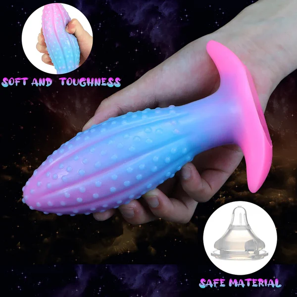 Luminous Butt Plug Ribbed Anal Toy