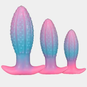 Luminous Butt Plug Ribbed Anal Toy