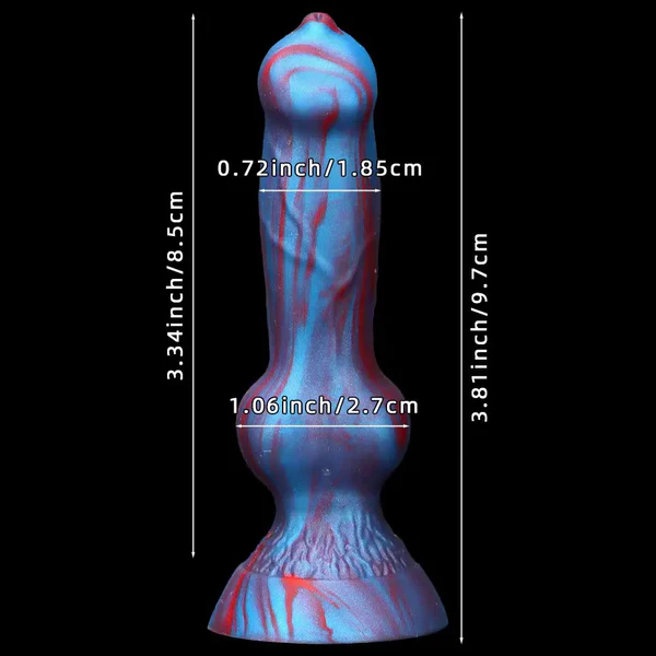 Small Dog Knotted Dildo Liquid Silicone