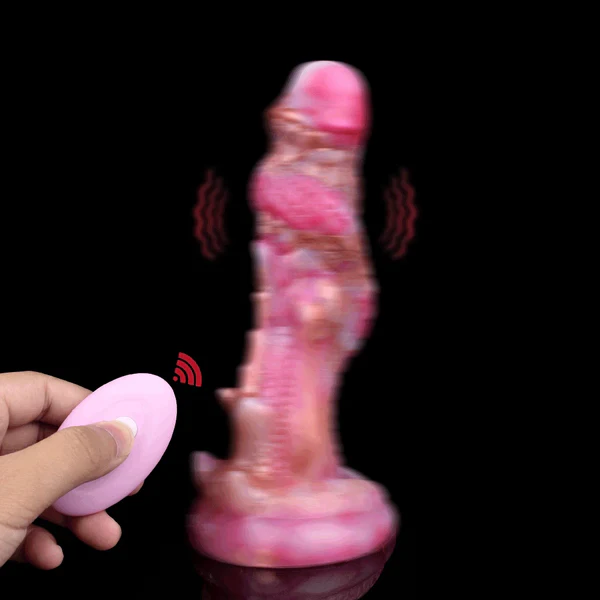 Vibrating Fantasy Dildo With Remote Control