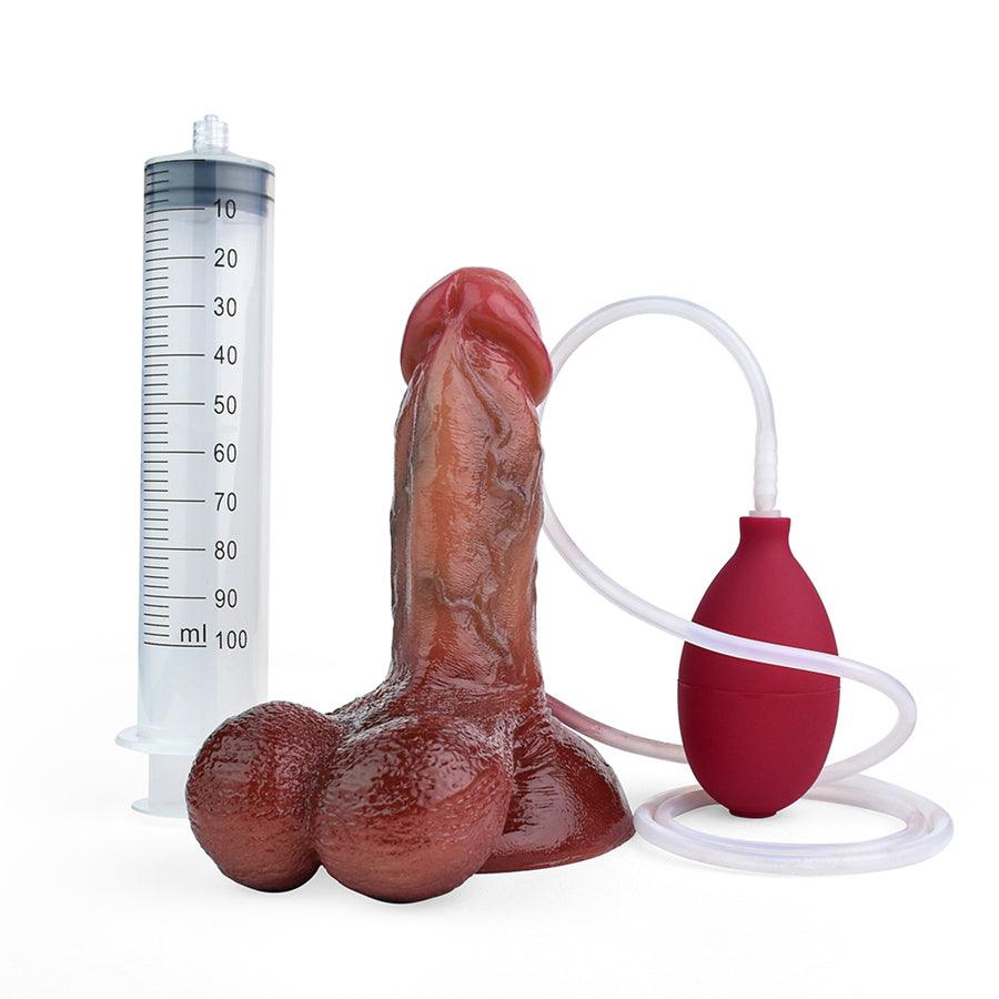 6 Inch Cumming Dildo With Big Balls