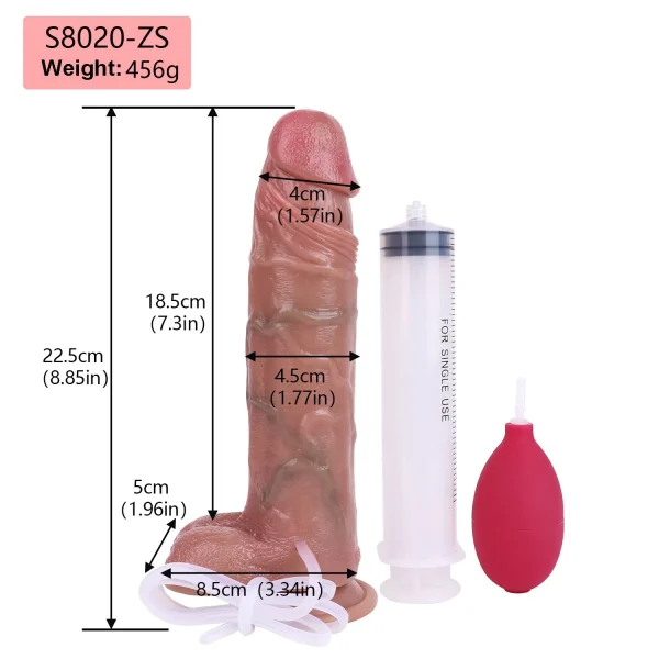 8 inch squirting dildo Lifelike Design