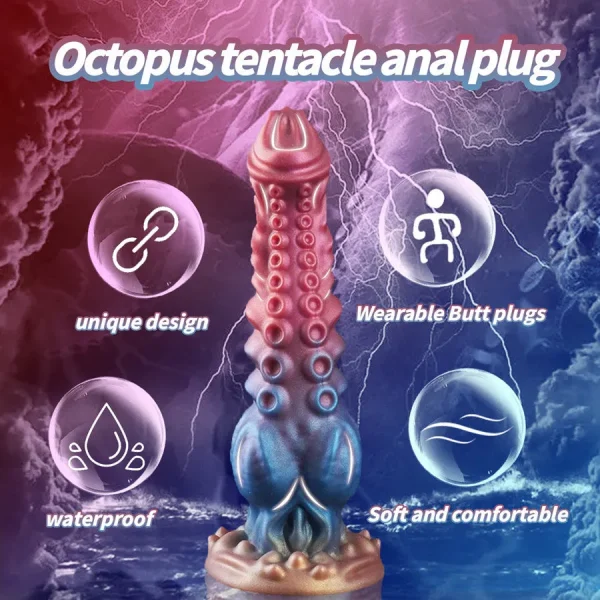 9 Inches Octopus Tentacle Dildo Silcione Fantasy