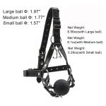 Ball Gag Head Harness PU Leather