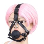 Ball Gag Head Harness PU Leather