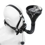 Bdsm Funnel Gag With Leather Restraints