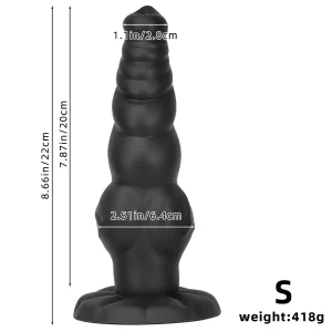 Black Anal Dildo Dog Large Strong Suction Cup