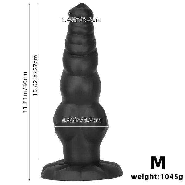 Black Anal Dildo Dog Large Strong Suction Cup