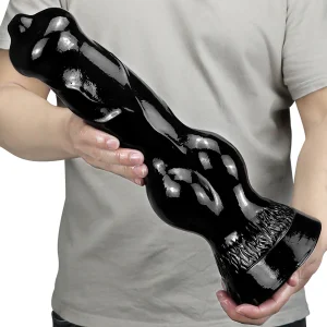 Black Dog Knot Dildo Big With Strong Suction Cup