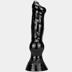 Black Dog Knot Dildo Big With Strong Suction Cup