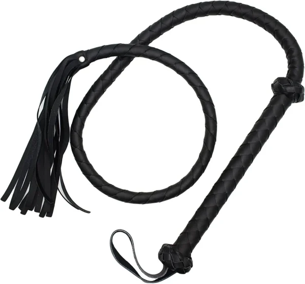 Black Horse Whip Bdsm Faux Leather