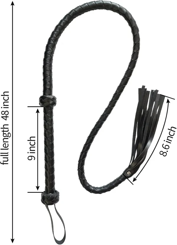 Black Horse Whip Bdsm Faux Leather