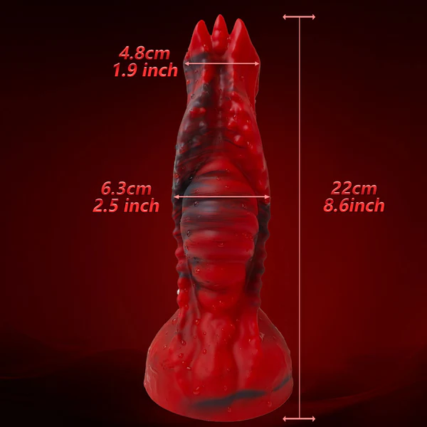 Creature Cocks Fire Dragon Red Scaly Silicone Dildo