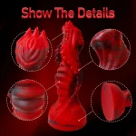 Creature Cocks Fire Dragon Red Scaly Silicone Dildo