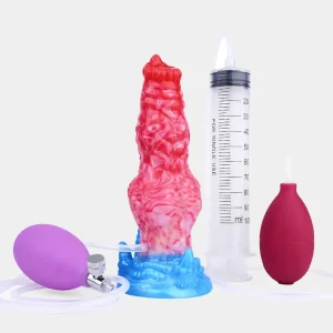 Cumming Inflatable Dog Dildo Monster Design