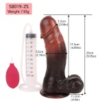 Curve Dildo Squirt Safe Silicone Material