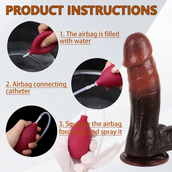 Curve Dildo Squirt Safe Silicone Material