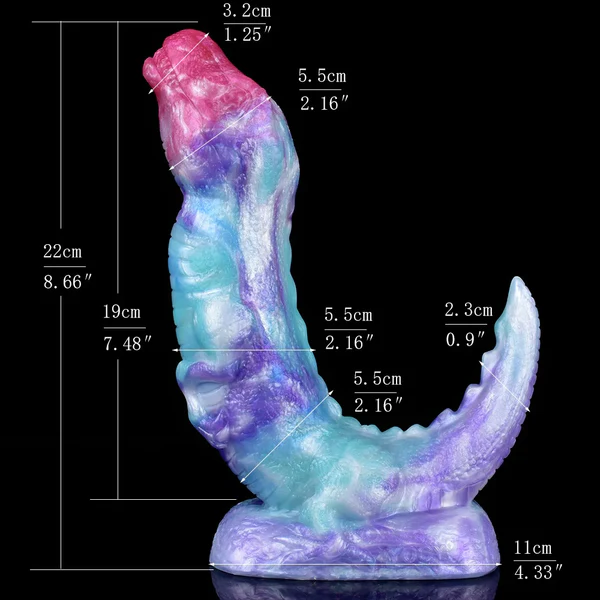 Dinosaur Dildo Realistic Design Sturdy Flared Base