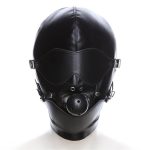 Face Bondage Head Hood Soft Leather