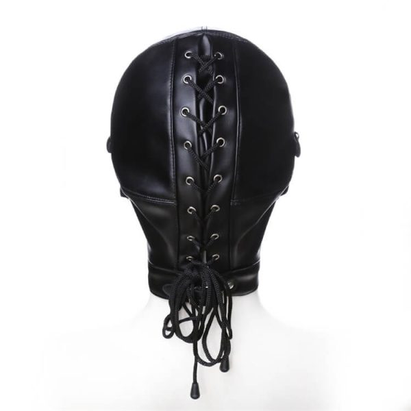 Face Bondage Head Hood Soft Leather