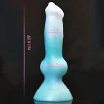 Gay Dog Dildo 7 Inch Green Silicone