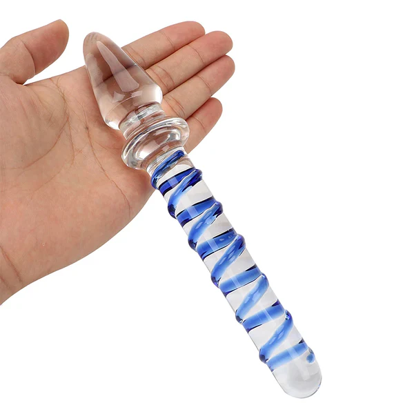 Glass Monster Dildo Spiral Double End Design