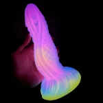 Glow in the Dark Snake Dildo with Suction Cup