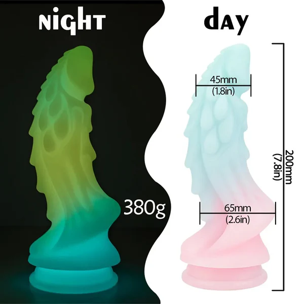 Green Dragon Luminous Dildo Butt Plug Fantasy Sex Toy