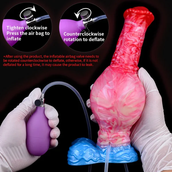 Inflatable Ejaculating Horse Dildo Strong Suction Cup