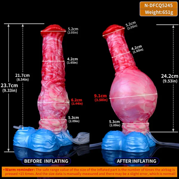 Inflatable Ejaculating Horse Dildo Strong Suction Cup