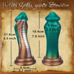 King Cobra Dildo Realistic Fantasy Green