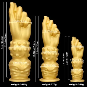 Large Fist Dildo Fantasy Gold