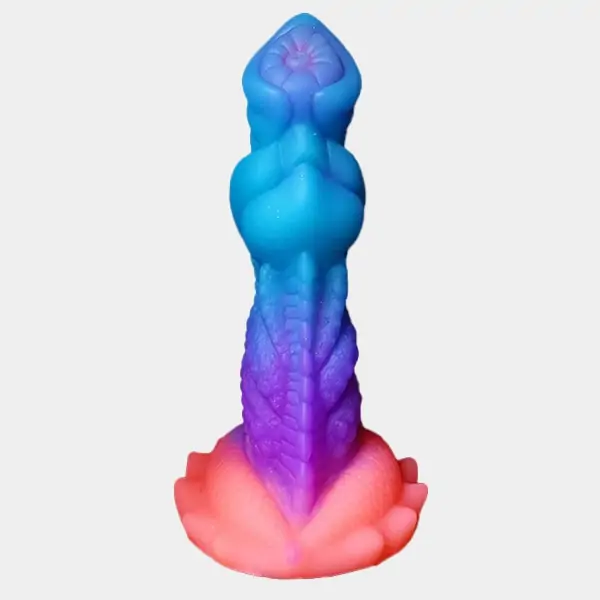 Luminous Blue Dragon Dildo Soft Silicone Sex Toy