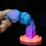 Luminous Blue Dragon Dildo Soft Silicone Sex Toy