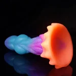 Luminous Blue Dragon Dildo Soft Silicone Sex Toy